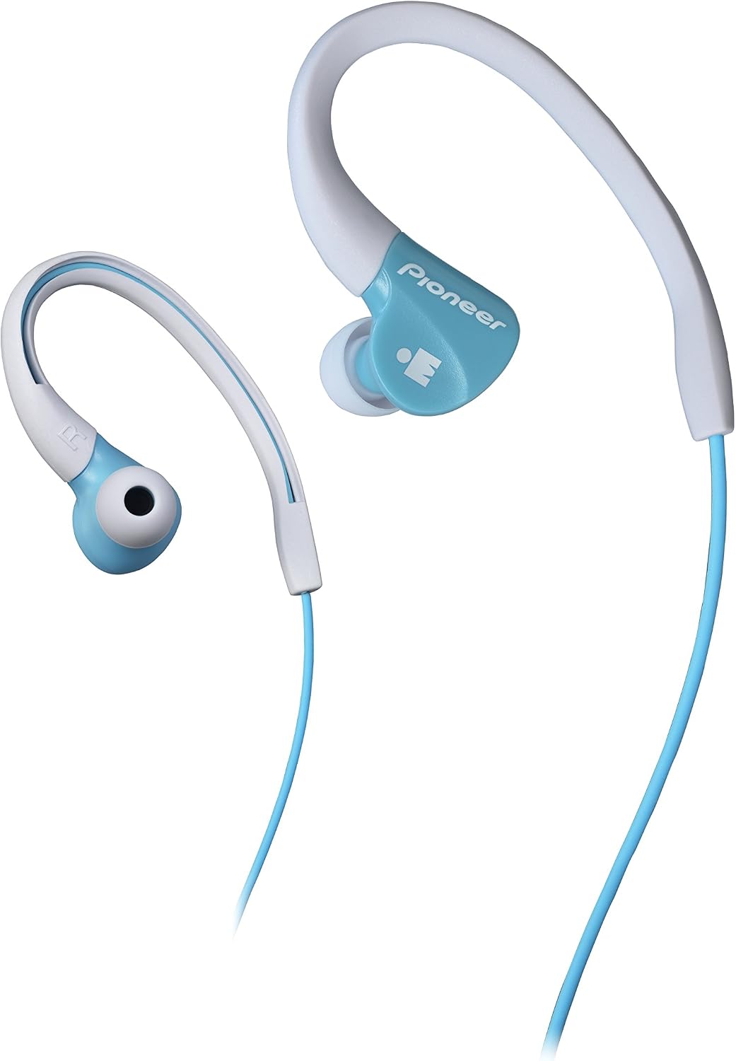 Pioneer Ironman Sweat-Resistant Sports Earphones, Aqua White SE-E3M(GR)