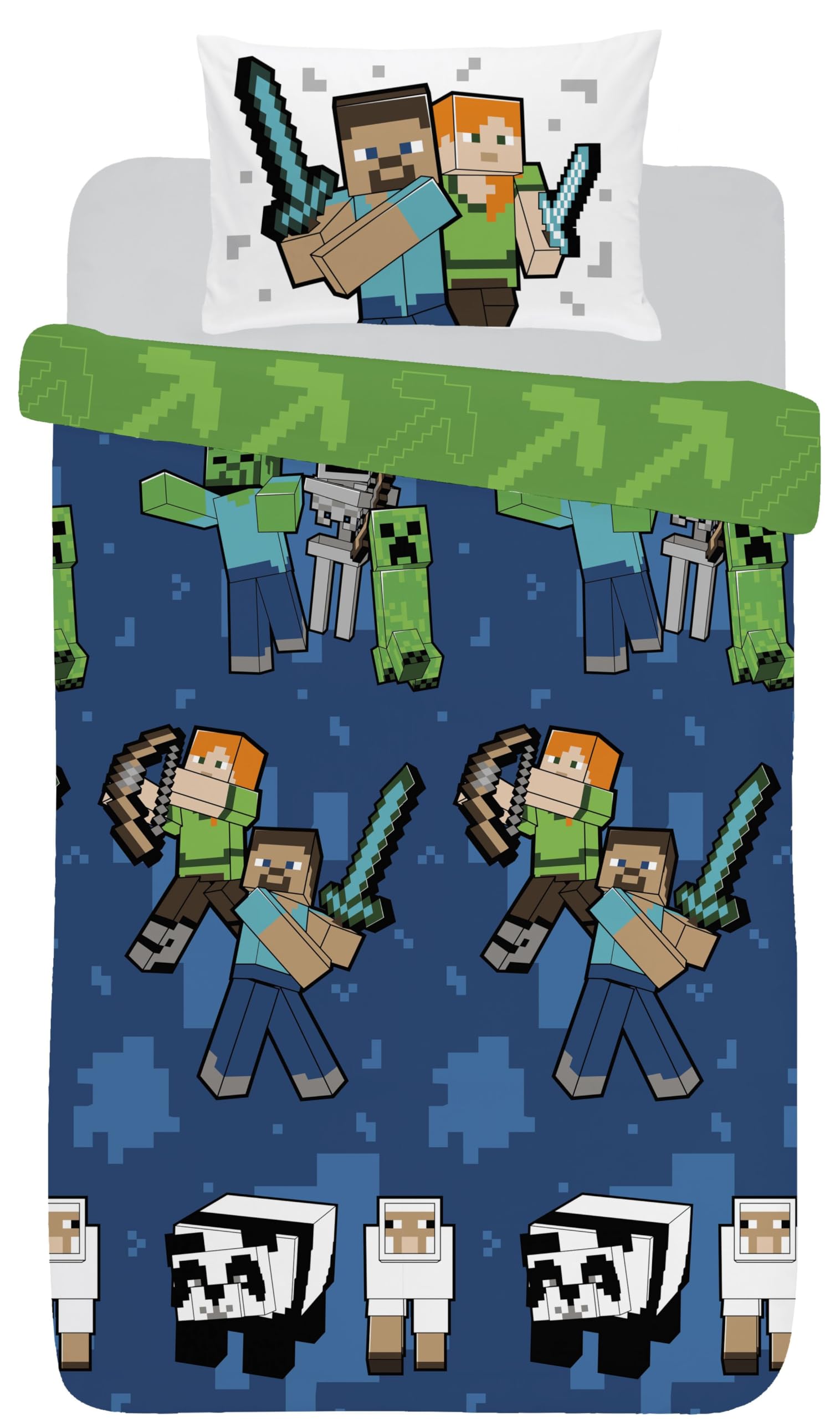 Minecraft Pixel Friends Single Duvet