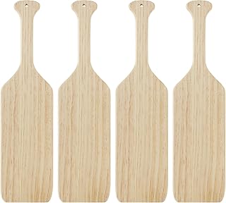 DAJAVE 15 Inch Unfinished Pine Wood Paddles, 4 Pack - Greek Sorority Crafts, DIY Home Decor & Nautical Projects