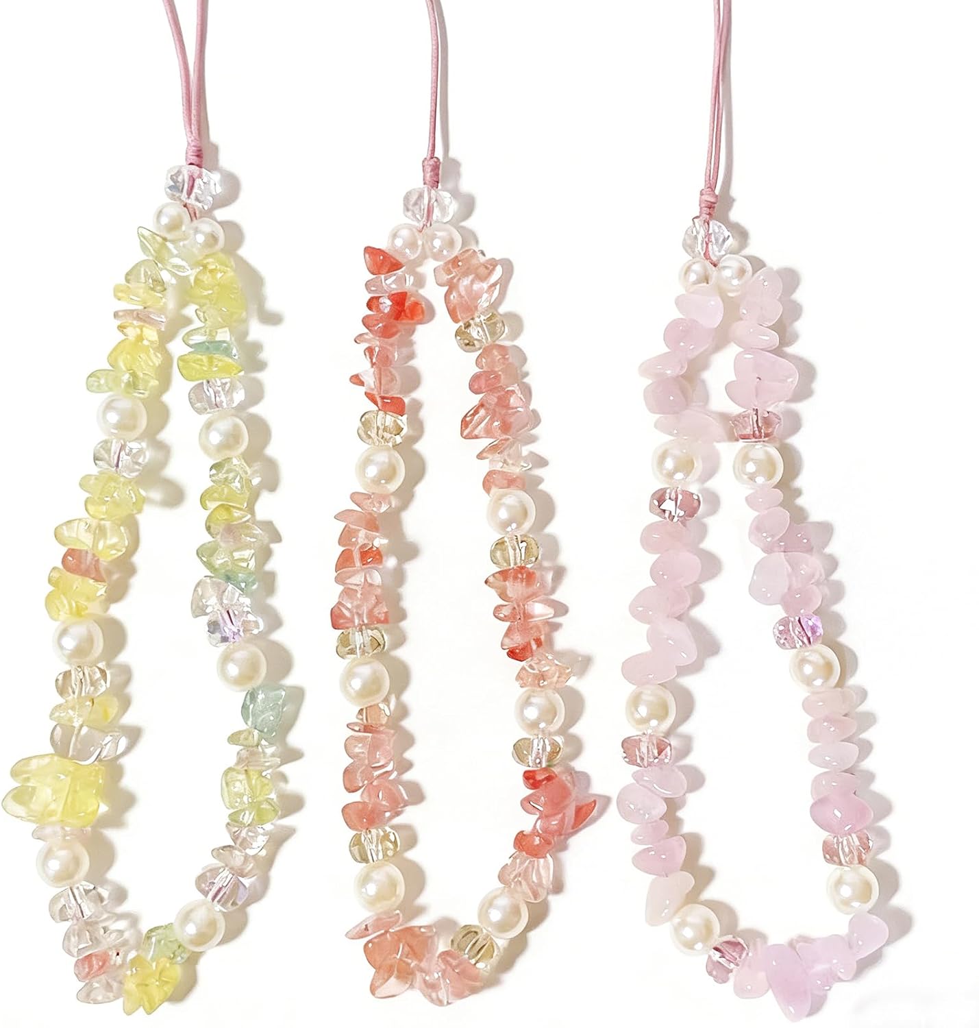 Phone Charm Strap Beaded Lanyard Camera Wrist Strap Phone Chain Wristlet Cute Purse Bag Charms for Women