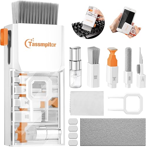 Miniatura 11 de Kit Limpiador de Pantalla de Laptop y Teclado, Todo en 1 Herramienta de Limpieza Electrónica para MacBook iPad iPhone Pro Teléfono Celular, Cepillo
