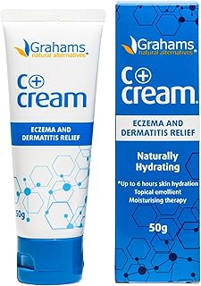 Grahams Natural C+ Eczema Cream - Clinically Proven - Lotion for Very Dry & Itchy Skin Relief for Adults - Dermatitis Treatment Ointment - Manuka Honey & Calendula - Steroid-Free (1 x 50g)