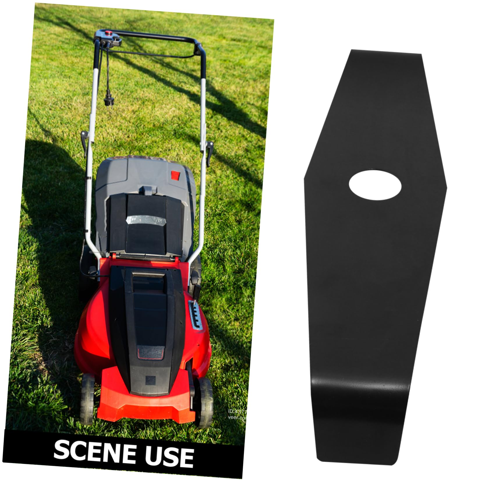 2 Cuchillas de Repuesto de Acero Manganeso, Portátiles y Compactas, Accesorio Adecuado para Cortar Hierba en Jardinería
