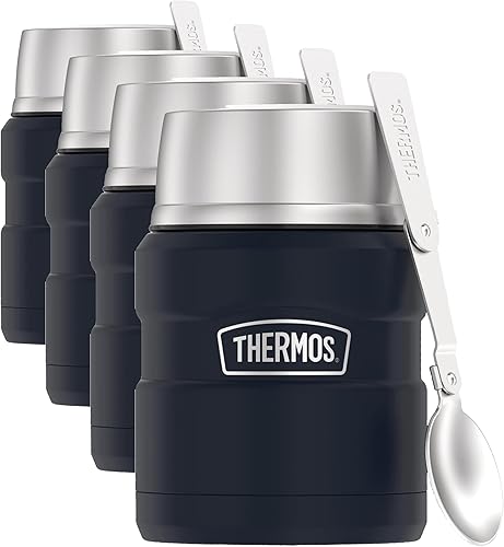 Miniatura 9 de THERMOS Stainless King Tarro de alimentos aislado al vacío con 2 insertos de contenedor de almacenamiento, 47 onzas, acero inoxidable mate