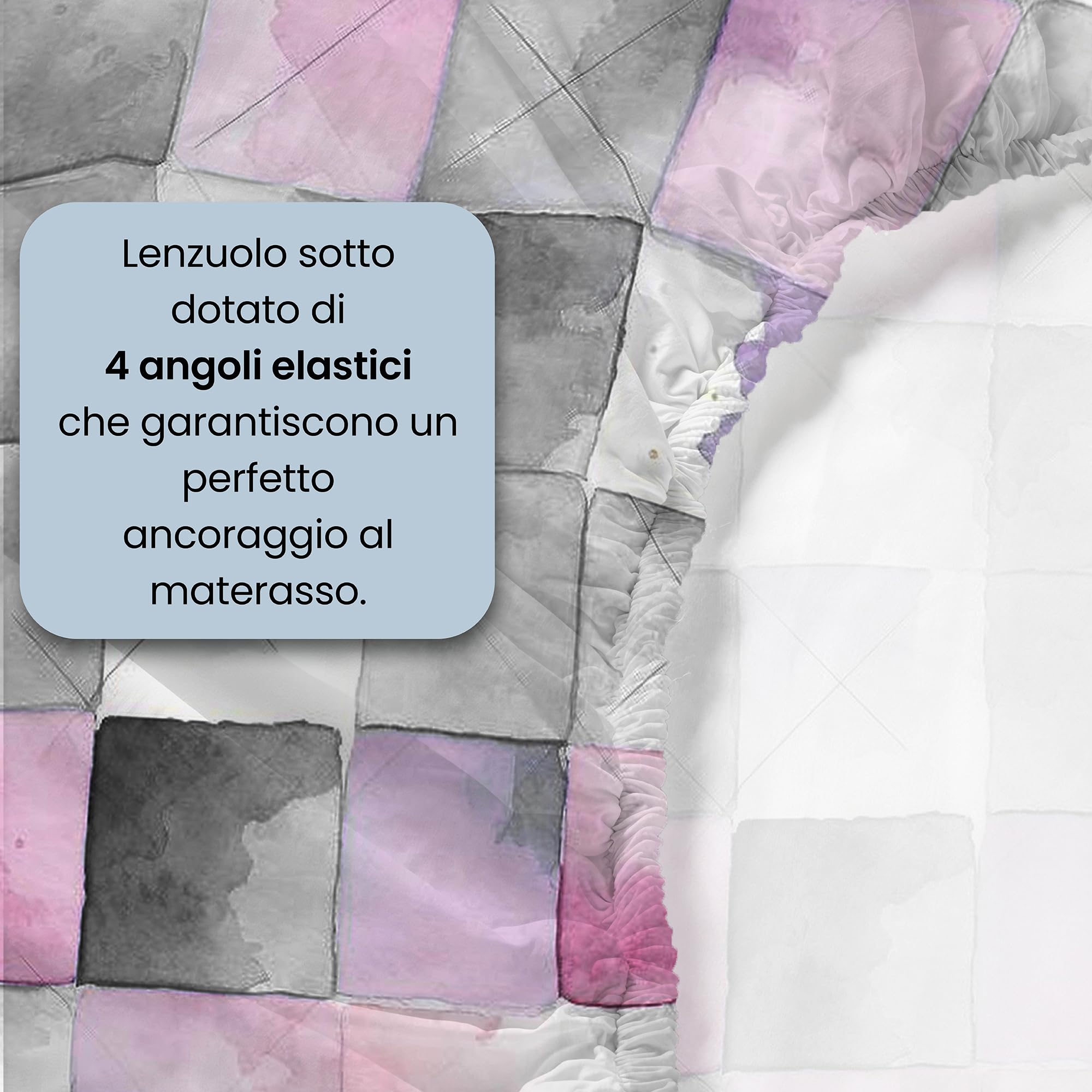 Set Lenzuola Letto Singolo Cotone River, Lavorato In Italia Completo Letto Lenzuolo Sotto Con Angoli Telo Sopra 90x200cm E Federa Patella Interna Singolo Elba 1574603515 - 10