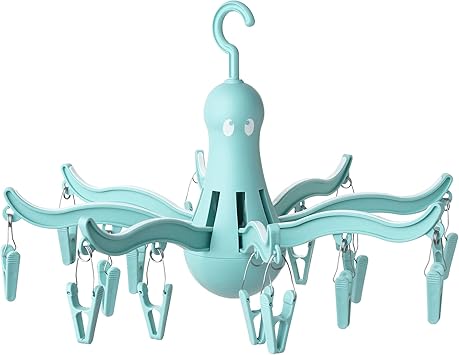 IKEA ASIA PRESSA Hanging Dryer 16 Clothes pegs Turquoise