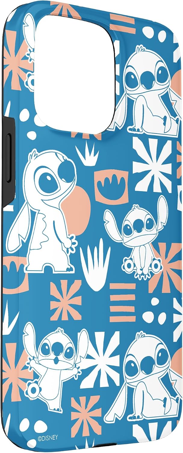 iPhone 15 Pro Max Disney Stitch Cute Hawaii Print Case