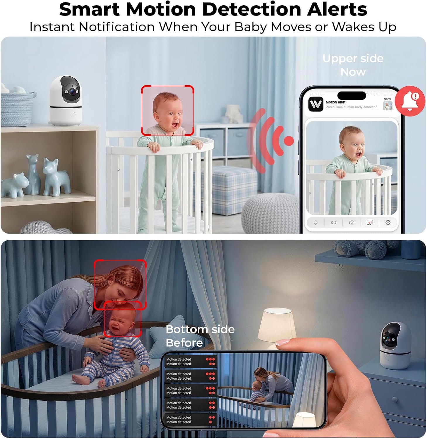 GBIUT Indoor Camera 5G&2.4G WiFi Cameras for Home Security Instant 911 Alert, 360° Pan/Tilt Baby Monitor/Dog/Pet Camera AI Motion Detection Night Vision, Speaker, US Cloud Storage (2-Pack) 3 71AzBMlAWlL. AC SL1500
