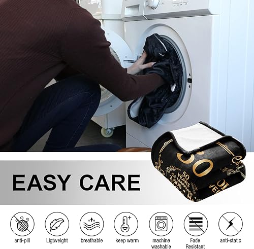 Miniatura 6 de Manta de regalo de 50 aniversario, regalo para 50 aniversario de boda, aniversario de boda, regalo de pareja para marido, esposa, papá, mamá,