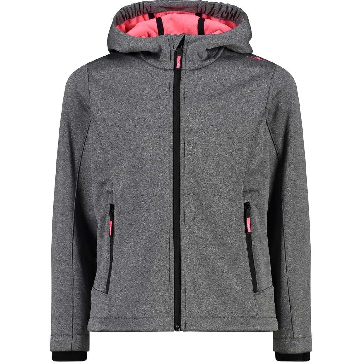 CMP - Kid G Jacket Fix Hood, Black Mel.-Gloss, 152