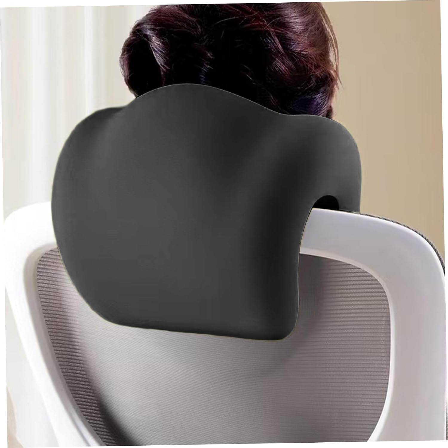 Office Chair Headrest, 9.5x11.8x7.1 Inch 2-in-1 Memory Foam Desk Pillow ＆ Head Rest for Office Chair image 5