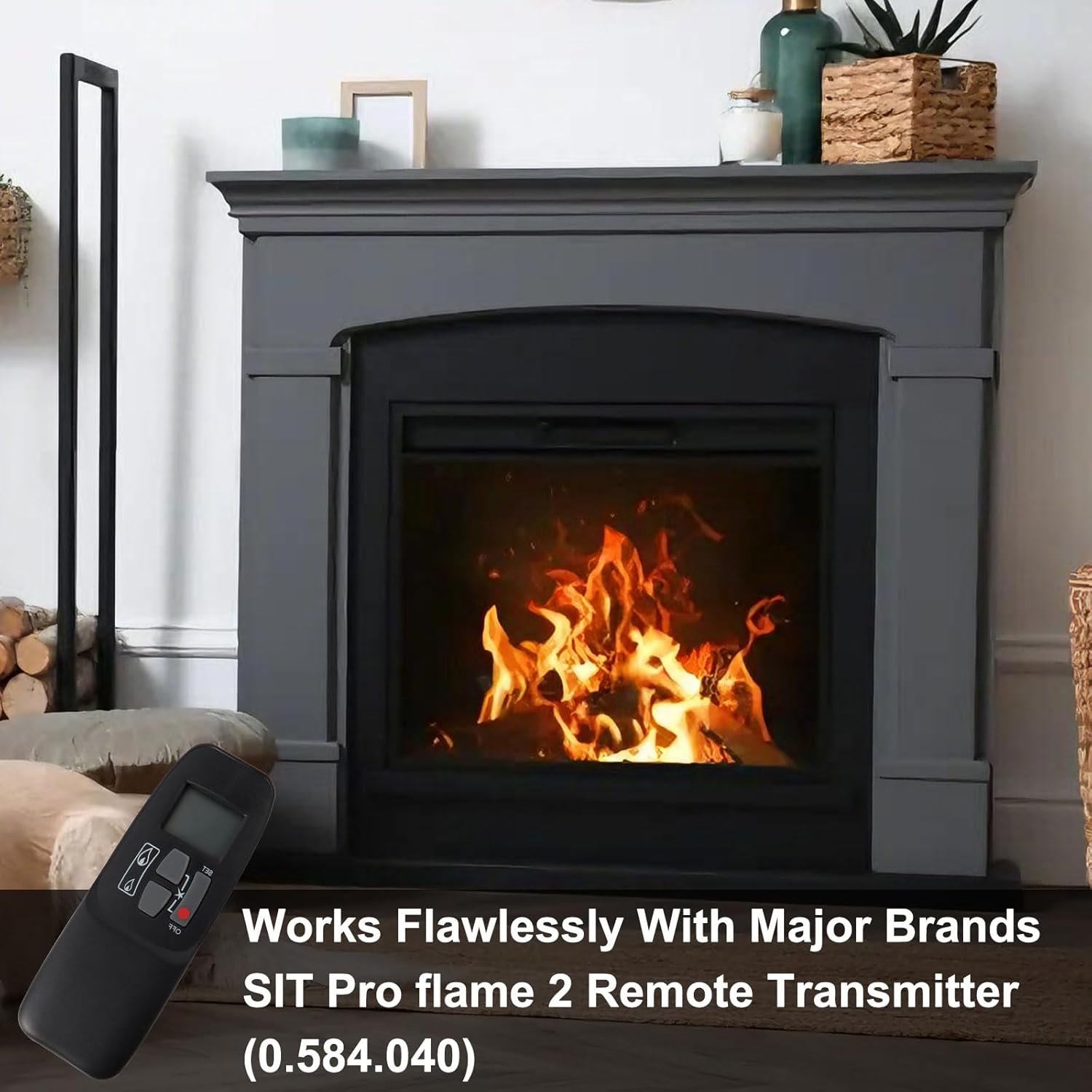 Replacement Remote Control Transmitter Compatible with Real Fyre Valor Empire Fireplaces Replace for GV60 G6R-H3T5