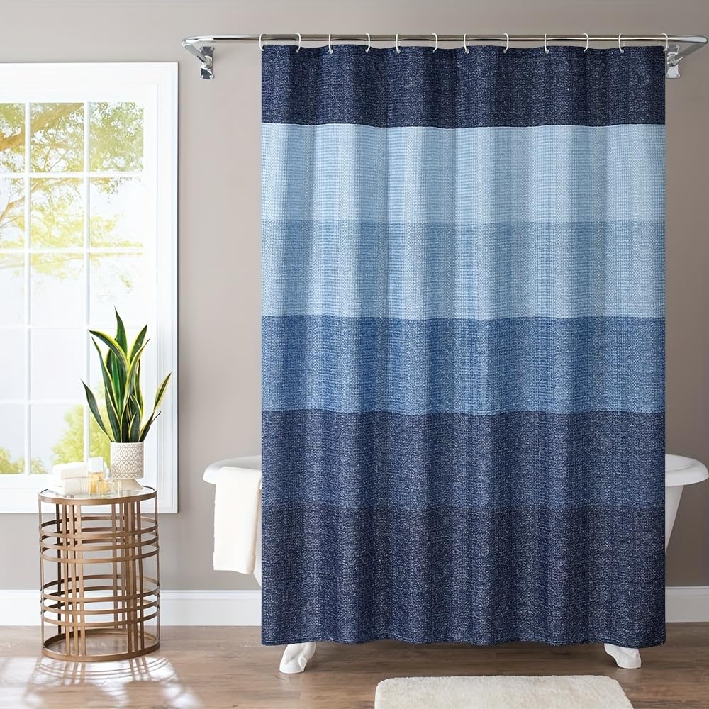 Rideau de douche polyester imperméable 230x220 grand pare-baignoire