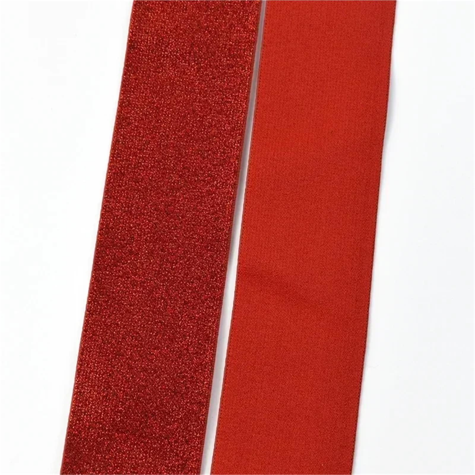 Banda elástica de nailon de seda, 5/10M, 25-50mm, bandas de goma de colores, correas for coser ropa, cinturón, bolsos, cinta, accesorios DIY(Red,10Meters,50mm)
