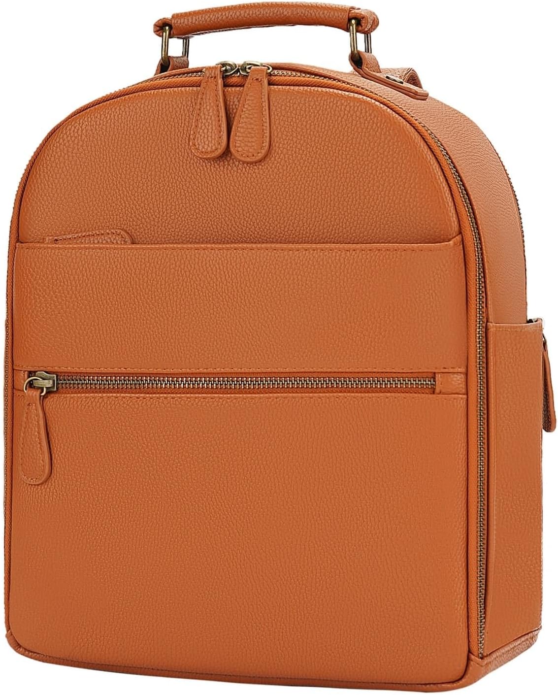 Camera Backpack Classic PU Leather with 11 Inch Pad/Tablet Compartment, Professional Camera Bag for Photographers for DSLR Small 10L Brown