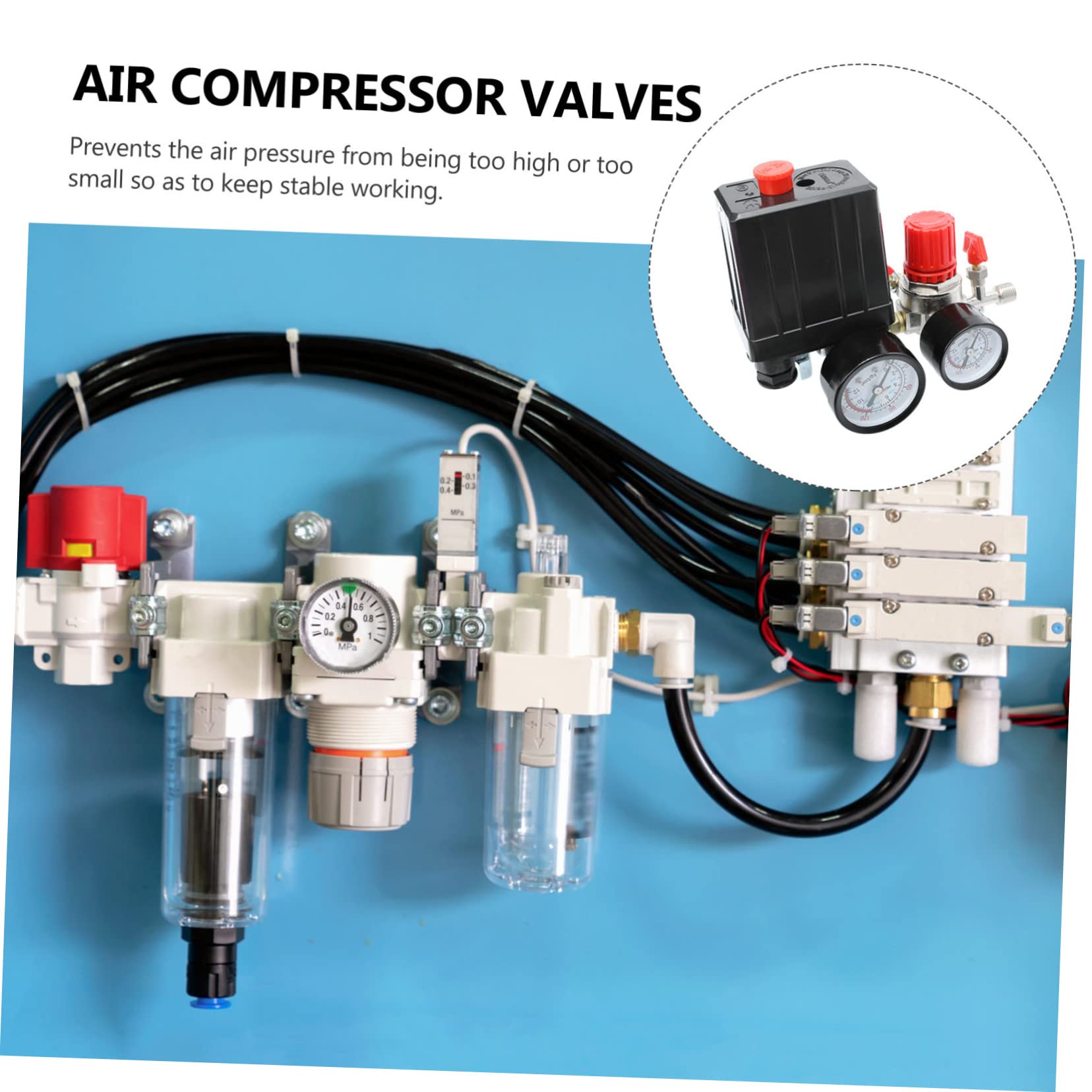 Gatuida Regolatore Di Pressione Del Compressore D'aria Compressore D'aria Controllo Della Pressione Adattatore Per Facile Da Installare e Smontare