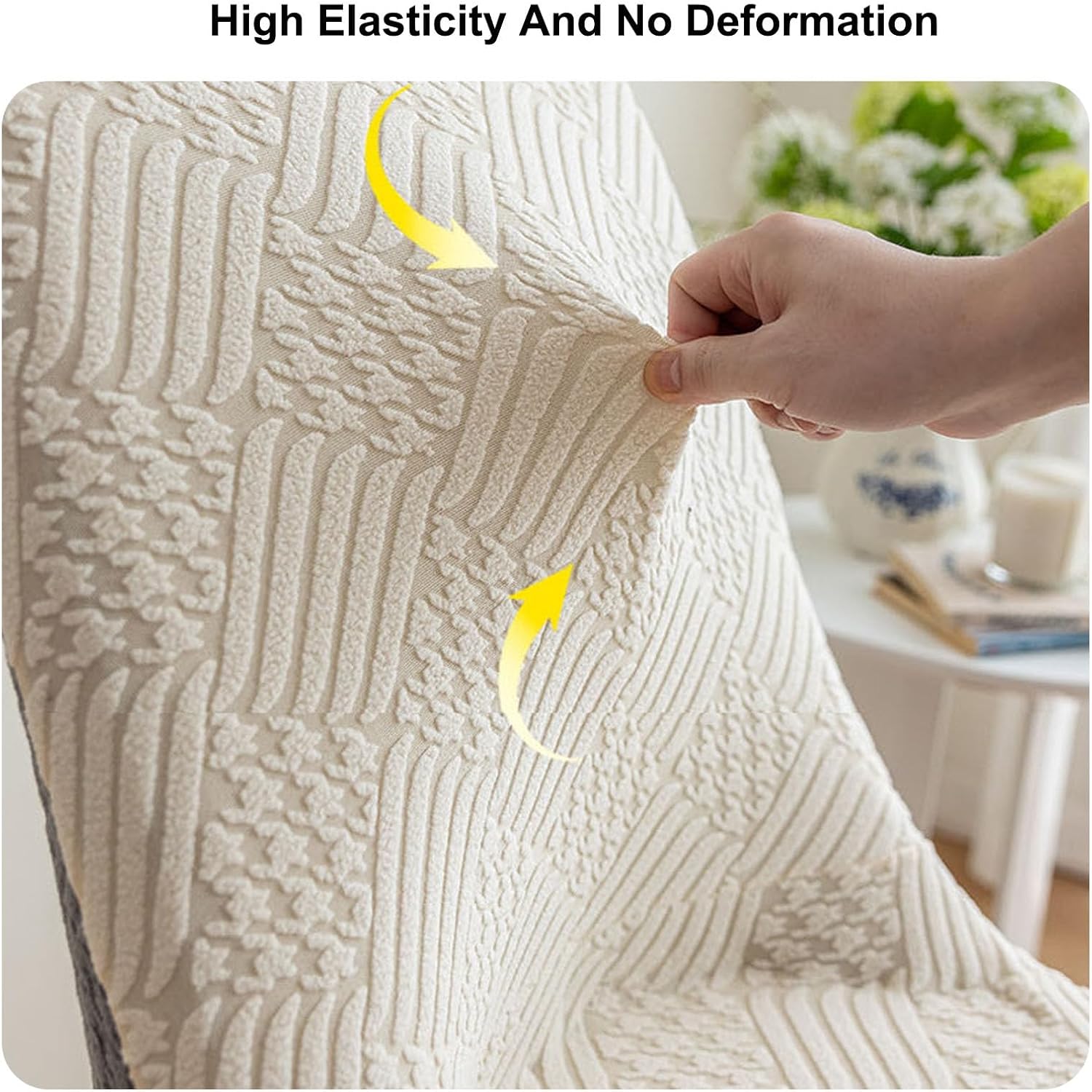 Home Curved Stretch Chair Covers Modern Dining Chair Covers Armless Curved Back Chair Cover Protector for Kitchen, Office and Living,Green,6pcs