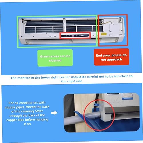 Miniatura 3 de Accesorios Kit de limpieza de aire acondicionado para 37-45 pulgadas 12 unids impermeable montado en la pared aire acondicionado bolsa con drenaje