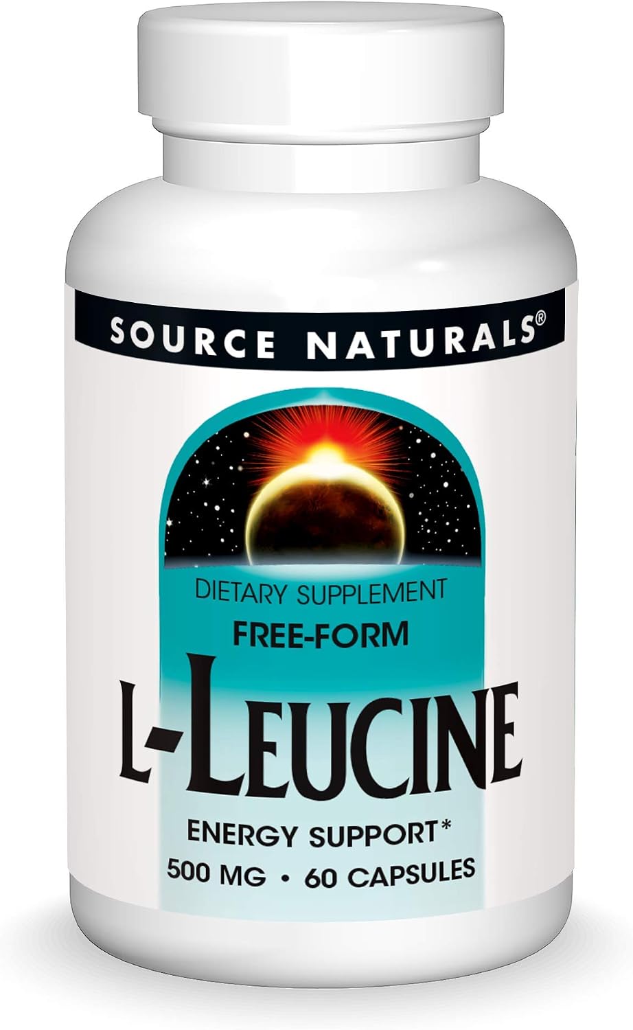 Source Naturals L-Leucine A Free Form Essential Amino Acid Supplement For Energy Support - 60 Capsules