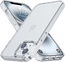 [Ultra Transparent, Thin, Shock Resistant] WHTMM iPhone 13/14 Case, Clear TPU + PC TPU + PC Transparent Shockproof Anti-Slip iPhone 14 iPhone 13 Case, Fingerprint Prevention, US Military MIL Standard | 滑り止め 指紋防止 ワイヤレス充電対応 透明 いphone13ケース いphone14ケース 耐衝撃 スマ