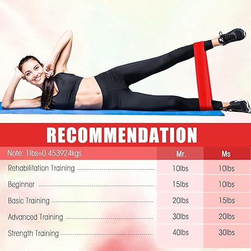 Miniatura 2 de Deekin 20 bandas de resistencia, bandas de resistencia para ejercicio, equipo de ejercicio, banda elástica para mujeres y hombres, fitness en casa,