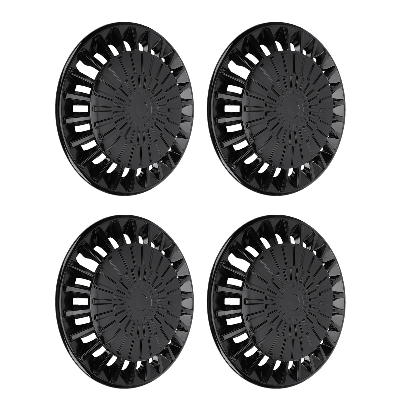 Aramox Piasta 500, Akcesoria do Osłon kół z ABS, 15-calowe Kołpaki R15 do Felg Stalowych, Konstrukcja Zatrzaskowa Pasuje V40, 208 i Innych (BLACK)