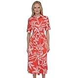 Womens Short Sleeve Cotton Poplin Collared Shirtdress