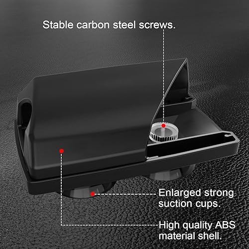 Miniatura 4 de Zeyitian Soporte EZ Pass con ventosas superfuertes para parabrisas. Soporte para transpondedor iPass para transpondedor de peaje (negro, 1 unidad)
