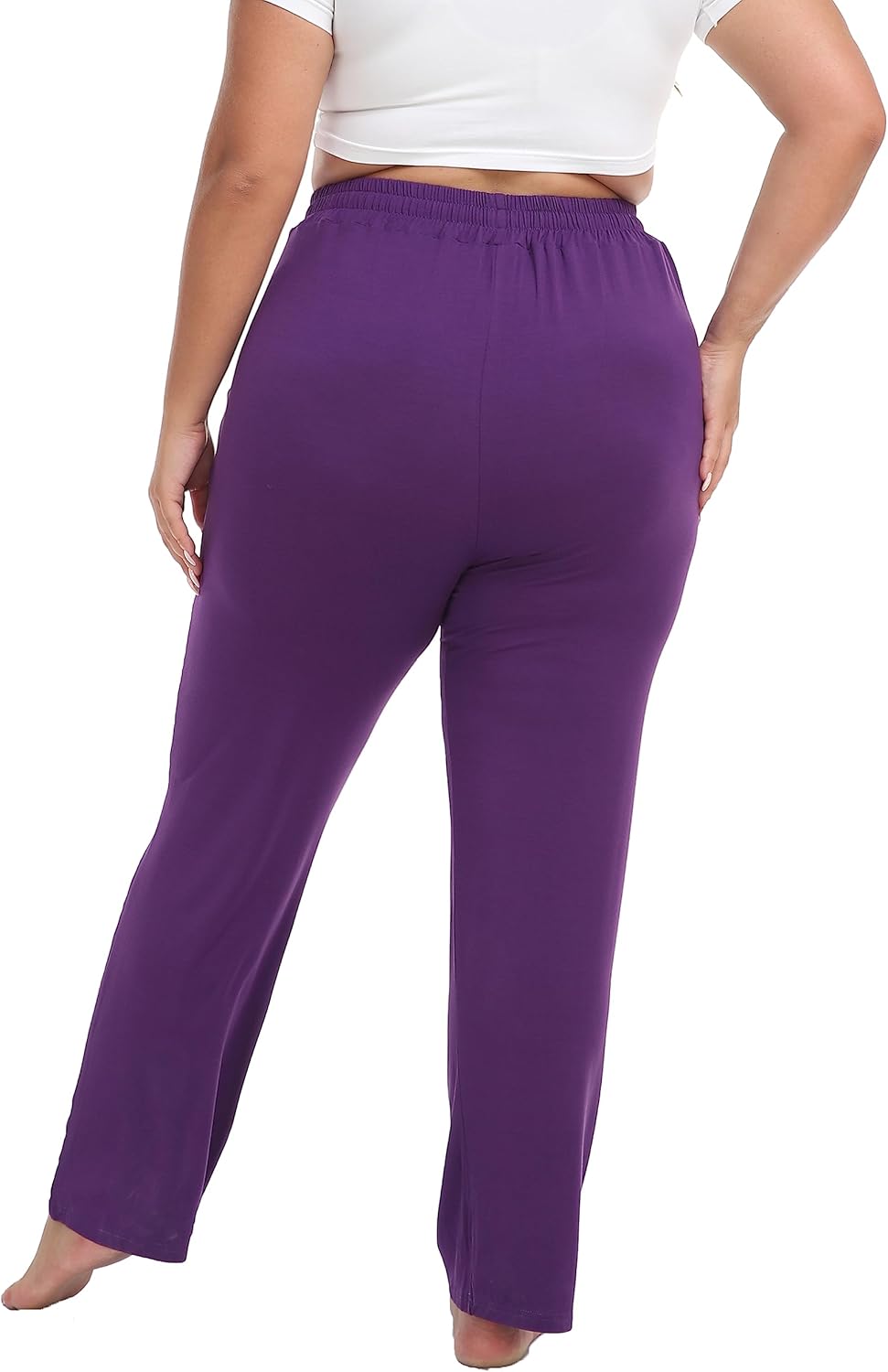 LIGHTBACK Women's Plus Size Joggers Pants Loose Comfy Sweatpants Casual Lounge Yoga Pants Drawstring with Pockets - Image 5