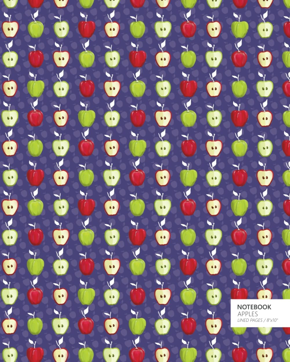 Apples Notebook: (Brown Edition) Fun notebook 192 ruled/lined pages (8x10 inches / 20.3x25.4 cm / Large Jotter) image 5