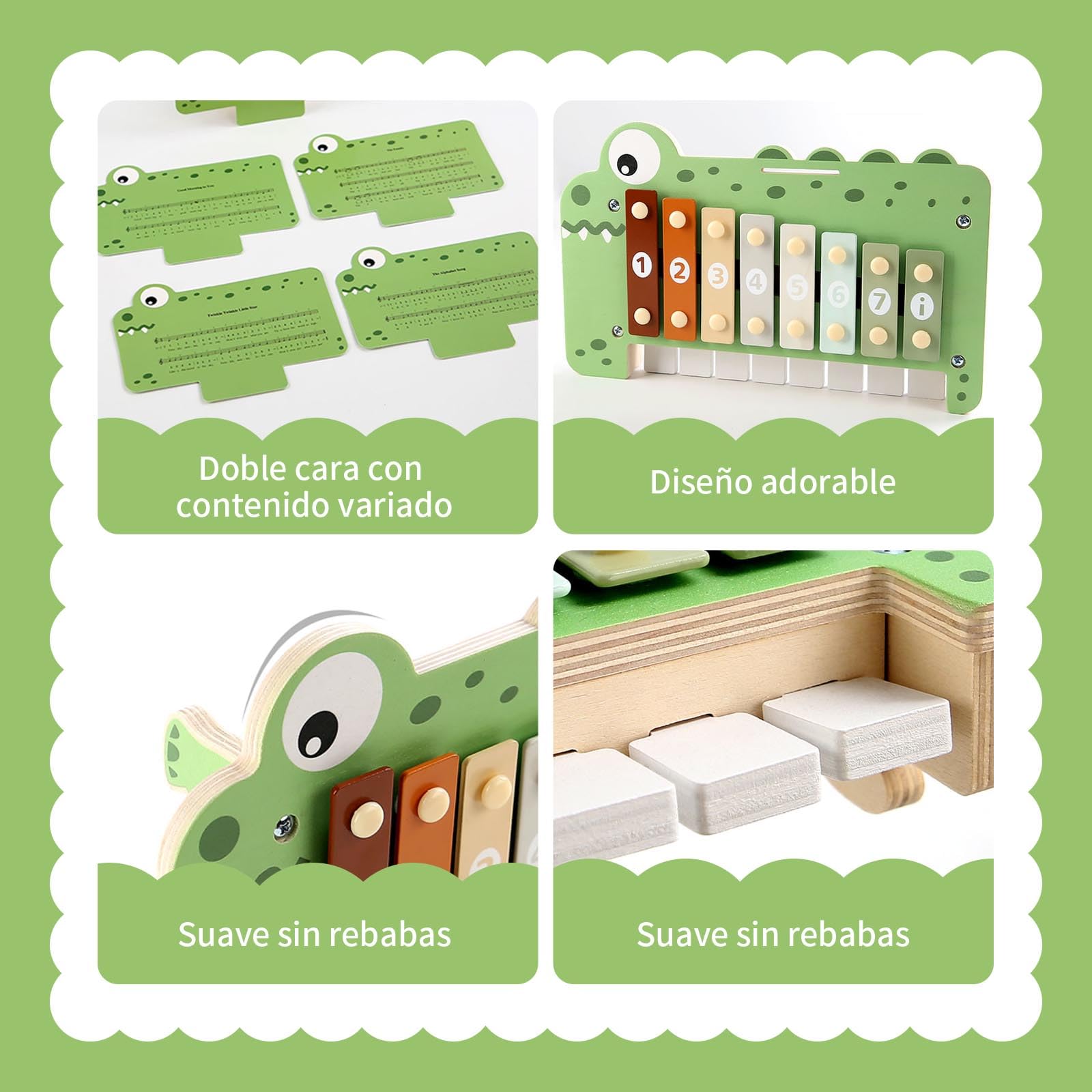 Juguetes Montessori 2 3 4 5, Juegos Niños 3 Años, Instrumentos Musicales Infantiles, Piano Infantil, Xilófono, Habilidades Motoras Finas, Juguetes de Madera, Regalo Niño Niña 2-5