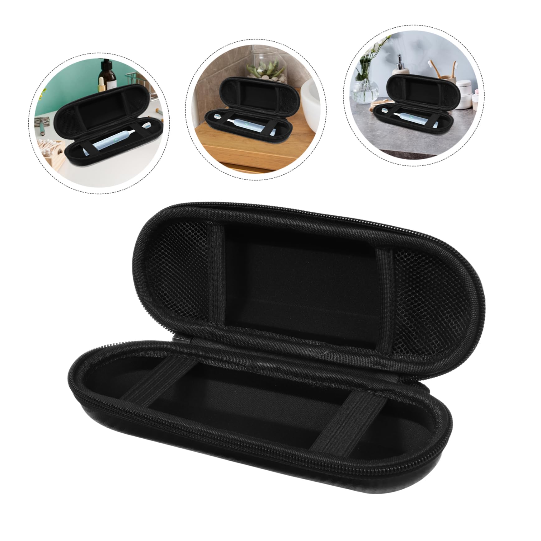 FRCOLOR Caja de Almacenamiento para cepillos de, Estuche para cepillos de, Estuche de Viaje para o de, portátil, para os de, Caja para