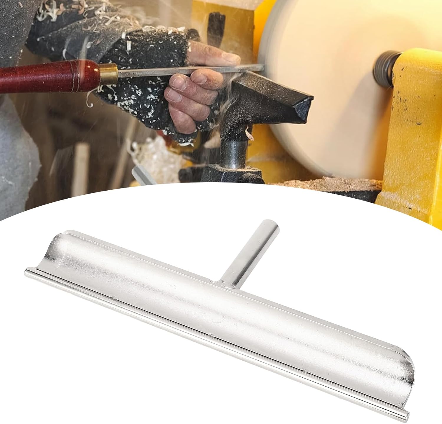 12 Inch Lathe Tool Rest, 5/8 Inch Post Alloy Steel T Type Wood Lathe Tools Rest, Wood Lathe Turning Accessories for Woodworking Wood Turning Lathe Turning Tool Rest, Silver