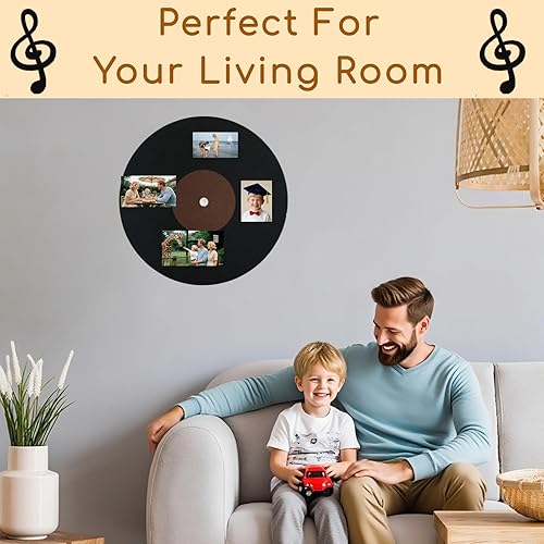 Miniatura 7 de Tablón de anuncios de música de 16 pulgadas, tablero de fieltro retro con pines, para colgar sin taladrar con cinta adhesiva, para decoración de