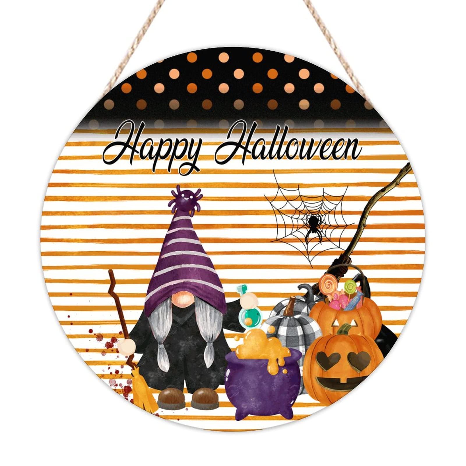 Panneau décoratif Happy Halloween en bois : le cadeau de pendaison de crémaillère idéal