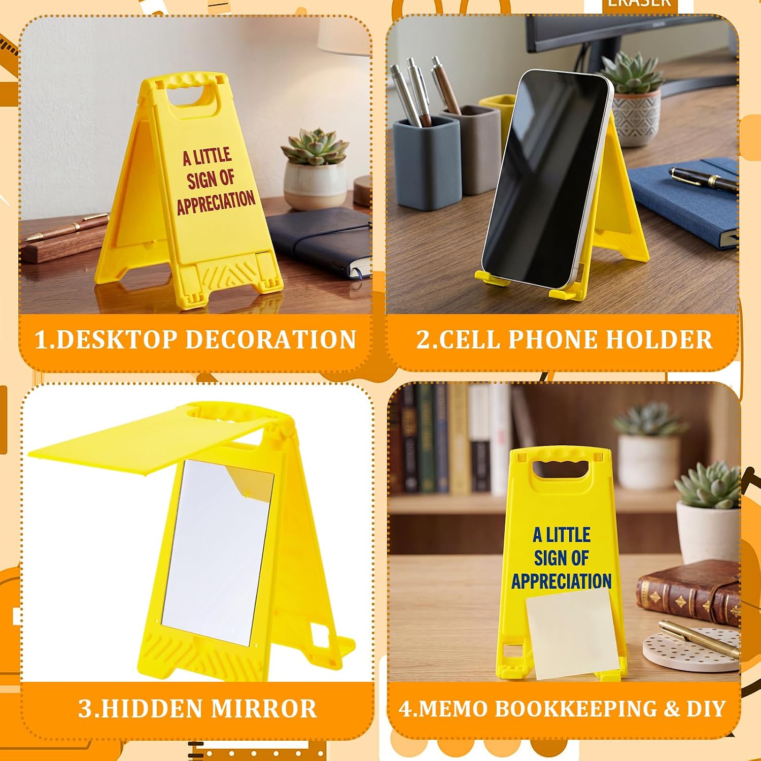 Sosation 24 Pcs Employee Appreciation Gift Bulk, Yellow, Appreciation Sign