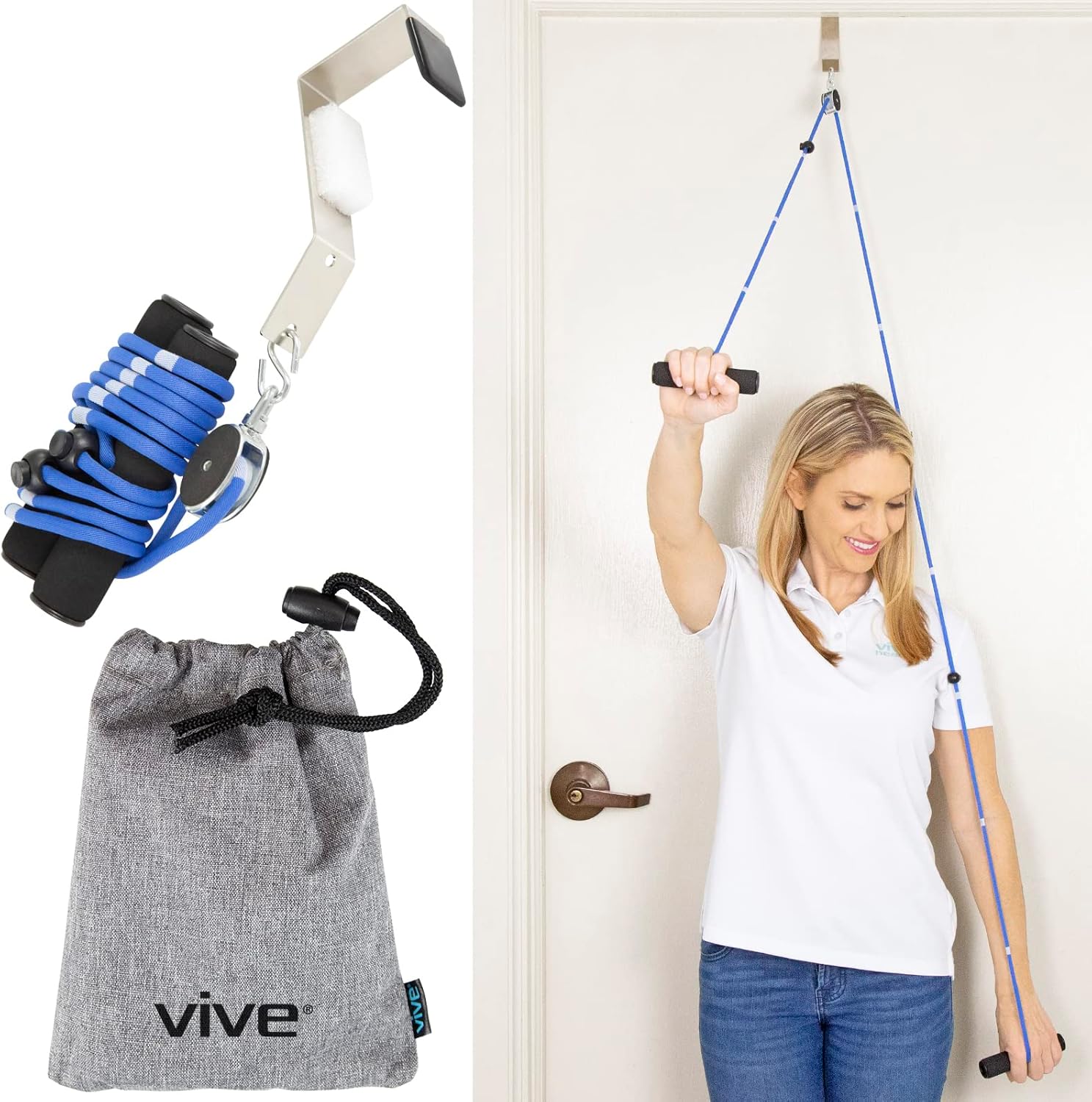 Vive Shoulder Pulley Over Door Physiotherapy Rehab Rope Exerciser for