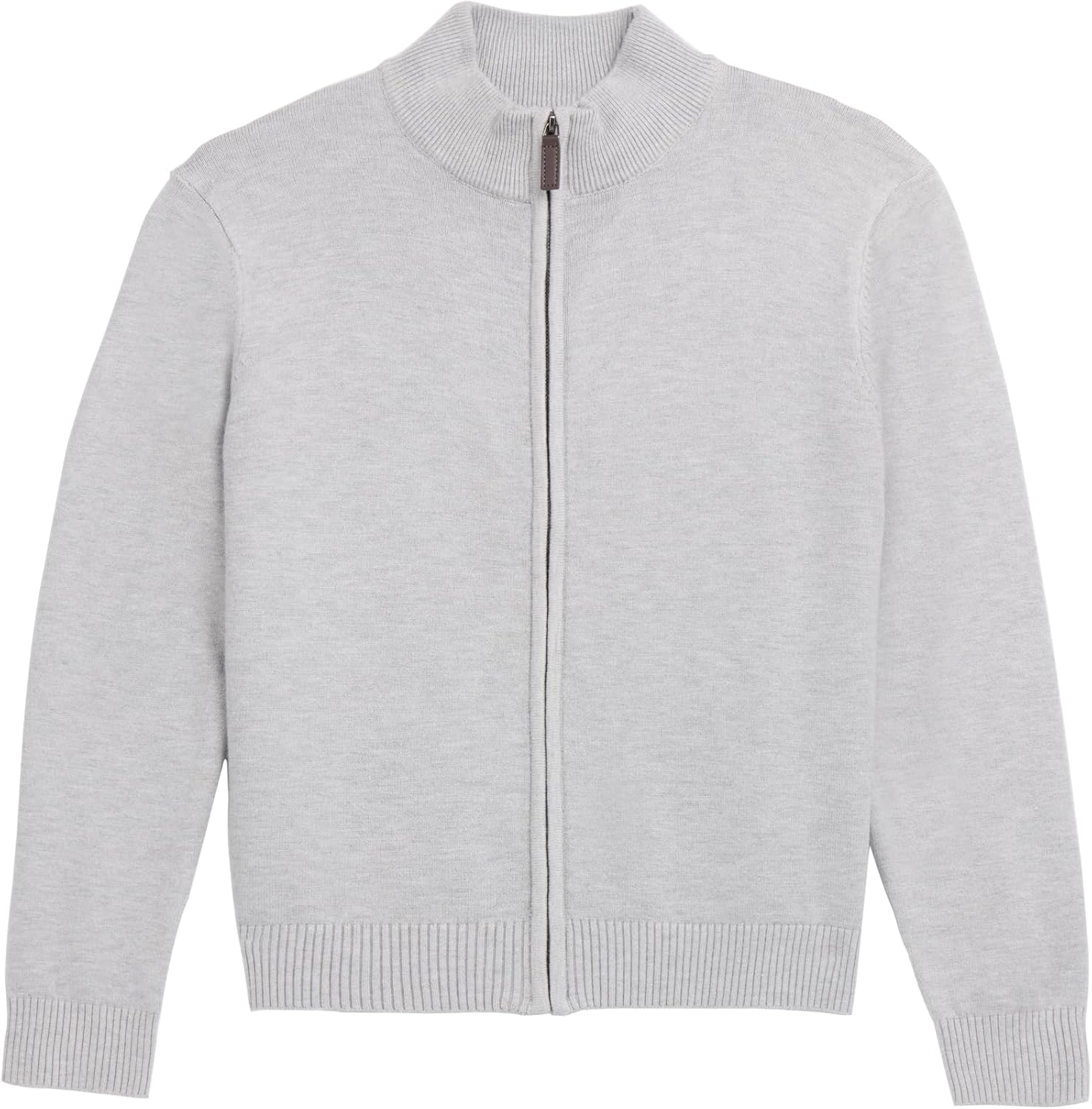 X RAY Boy's (4-12) Full Zip Mock Neck Cardigan Sweater, Kids Classic Fit Soft Lightweight Knit Sweater
