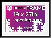 Vista 12 de Poster Palooza Kit de marco de rompecabezas de 20 x 30 pulgadas, incluye hojas de pegamento para rompecabezas, marco de rompecabezas de madera negra