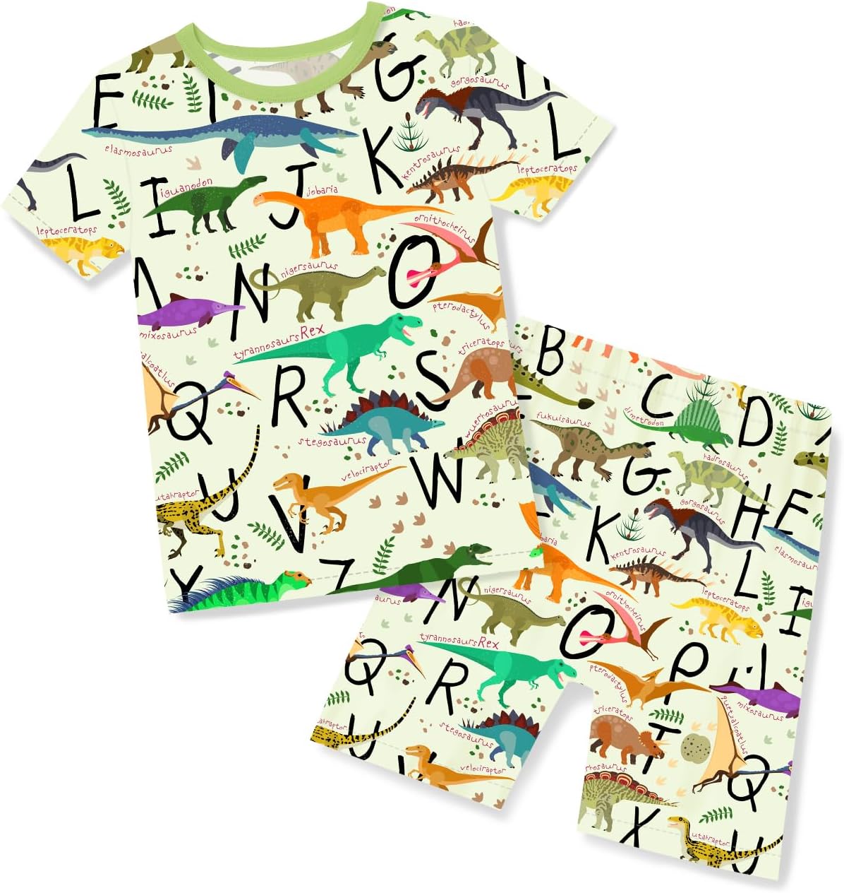 babee Reshinee Bamboo Viscose Toddler Animal Pajamas Boys Girls Kids Cool Short Summer 12M-8Y Snug fit Pjs Set 2pcs