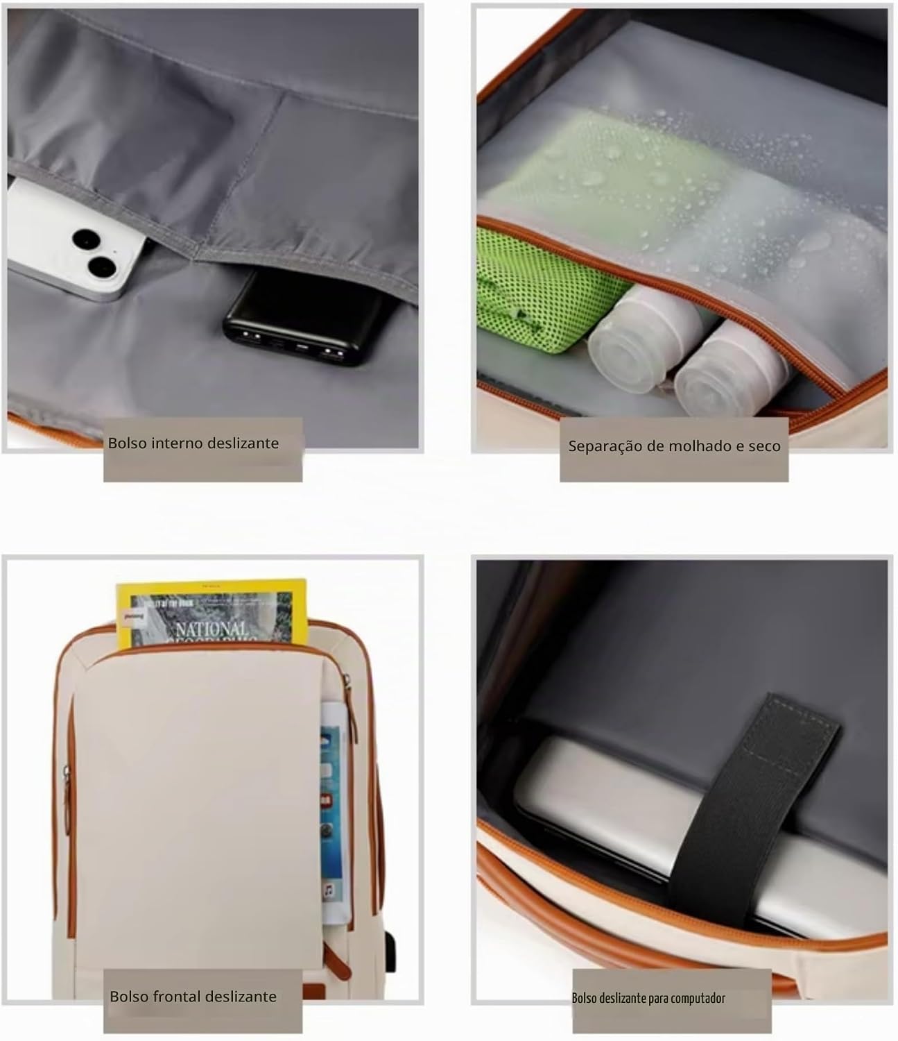 Mochila Viagem Avião Expansível Impermeável Resistente Grande Capacidade Mochila Viagem Avião Expansível Impermeável Resistente Grande Capacidade