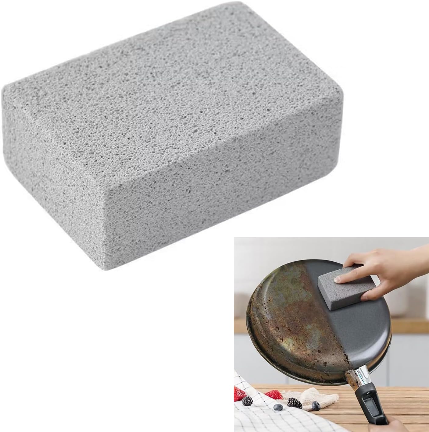Efficient Foam Glass Brick Scouring Pad for Eliminates Greases Build Up on Grills Grates 3 / 5Pcs Kitchen Scourer