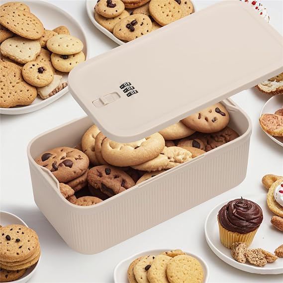 Lockable Storage Box,Small Medicine Lock Box,Food Lockbox,Medical Pill Bag Organizer,Refrigerator Snack Case Bin Container,Locked Cell Phone Jail,Personal Item Safe for Gift,Office,Travel and Home Use
