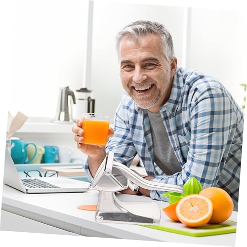 Miniatura 4 de Exprimidor manual de cítricos Exprimidor de prensa manual de aleación de aluminio de alta resistencia para limón Extractor de frutas portátil más