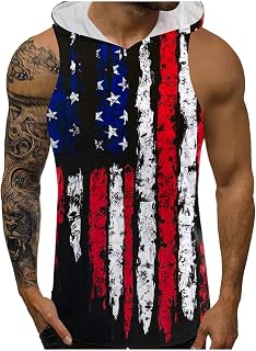 QIFLY Vest Tops for Men Men's Gym Tank Tops Men's Vest Running Sleeveless T-Shirt Gym Muscle Shirts with Pocket Gym Tank Top Quick-Dry Sports Vest