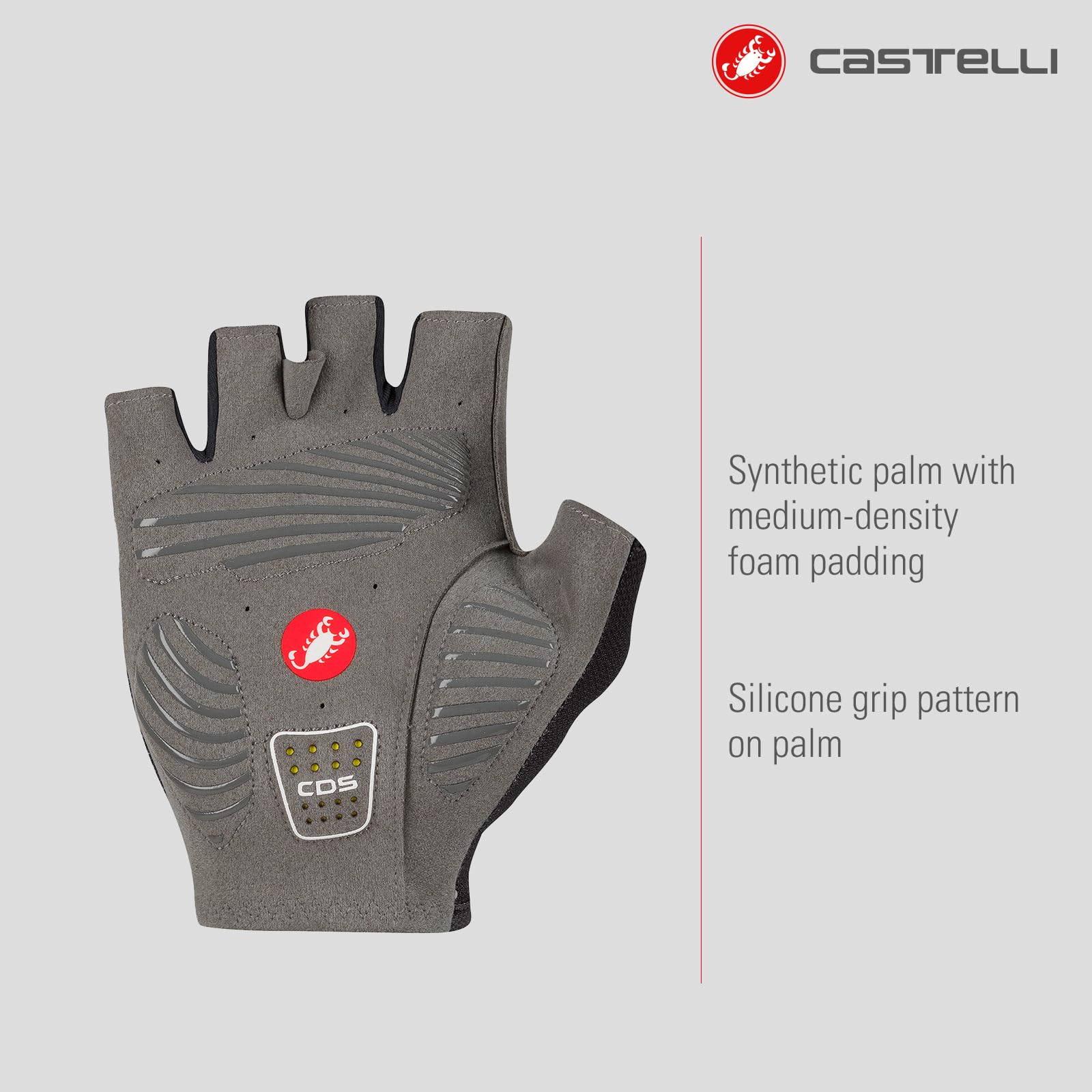 CASTELLI Herren Competizione 3 Glove Atmungsaktive Kurzfinger Fahrradhandschuhe mit Schaumstoffpolsterung & Silikongriff