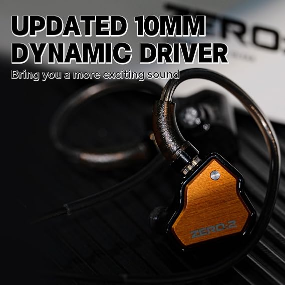 Linsoul 7Hz x Crinacle Zero:2 Kulak İçi Monitör, Dinamik Sürücü 10 mm IEM Güncellendi, Kablolu Kulaklık, Oyun Kulaklığı, OFC IEM Kablosu Müzisyen için Mikrofonlu (Typec MIC) (Turuncu)