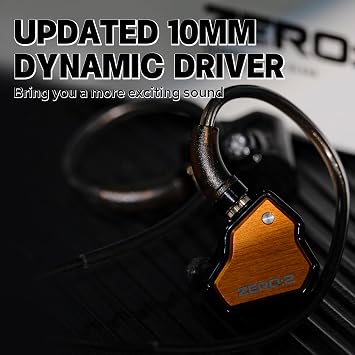 Linsoul 7Hz x Crinacle Zero:2 Kulak İçi Monitör, Dinamik Sürücü 10 mm IEM Güncellendi, Kablolu Kulaklık, Oyun Kulaklığı, OFC IEM Kablosu Müzisyen için Mikrofonlu (Typec MIC) (Turuncu)