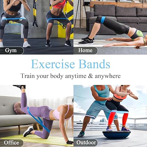 Miniatura 5 de 1 paquete de 5 bandas de resistencia para entrenamiento, equipo de entrenamiento, bandas de ejercicio para gimnasio en casa y estiramiento, equipo