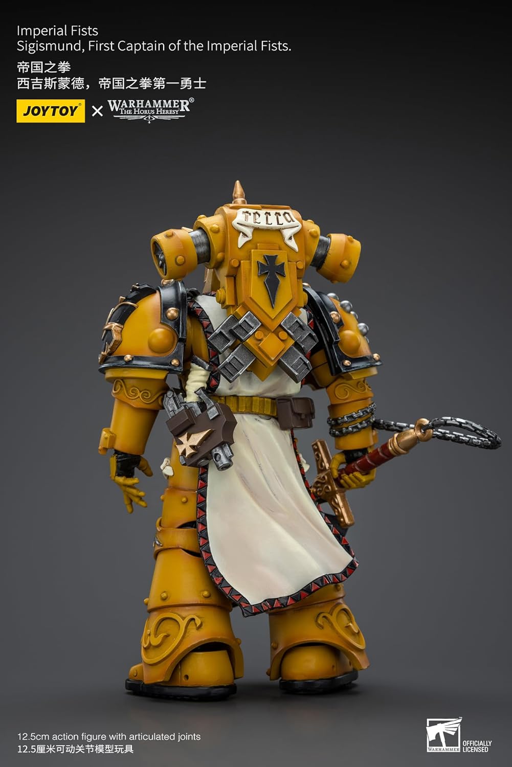 JoyToy Warhammer 40K: Imperial Fists Sigismund, First Captain of The Imperial Fists 1:18 Scale Action Figure